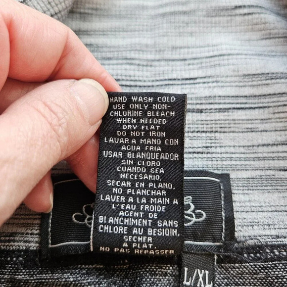 One 5 One Size L/XL Gray Black Leggings High Waist Stretch Pants Contrast Stitch - Picture 8 of 10